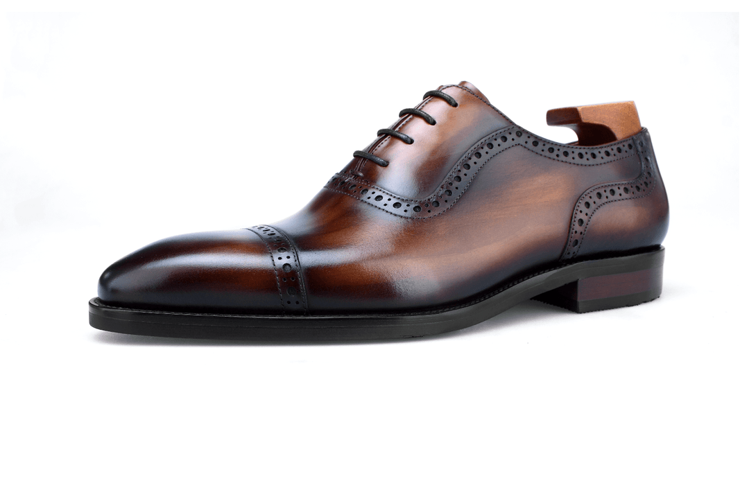 Cap Toe Oxford Leather Shoes