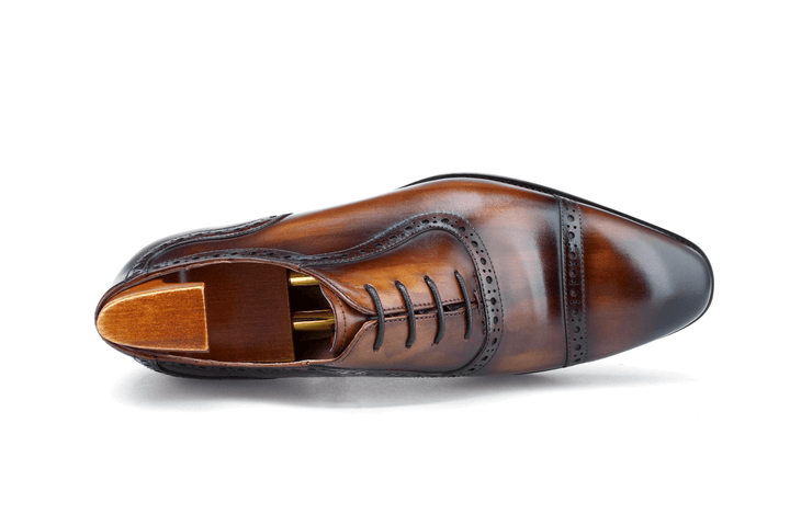 Cap Toe Oxford Leather Shoes