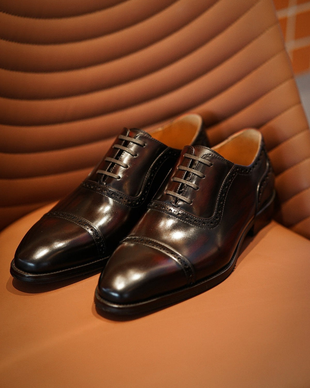 Cap Toe Oxford Leather Shoes