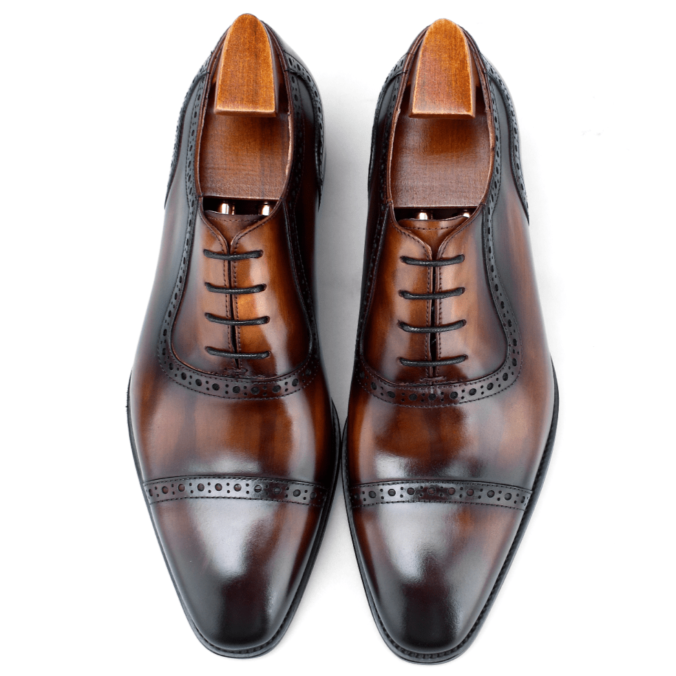 Cap Toe Oxford Leather Shoes