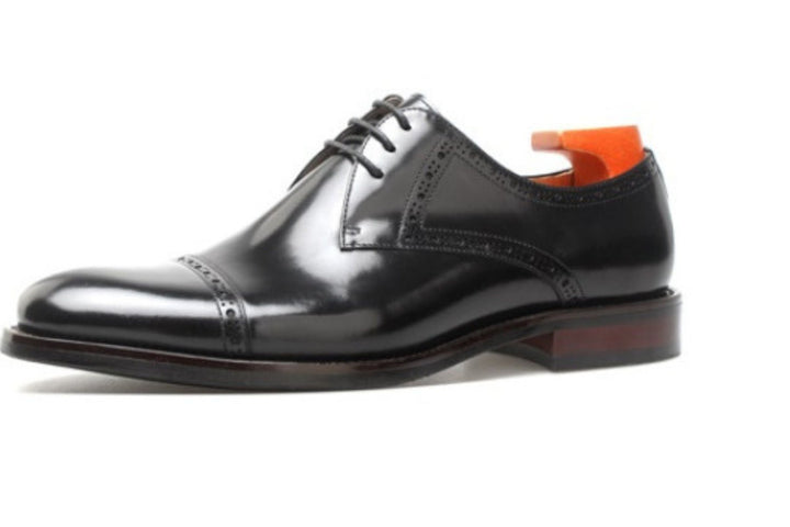 Cap Toe Quarter Brogue Derby Shoes