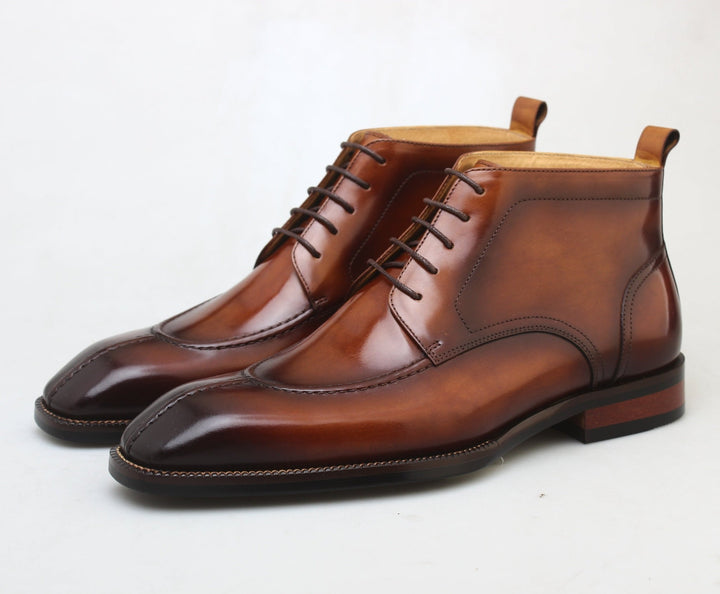 MenStyleWith Handmade Chukka Leather Boots