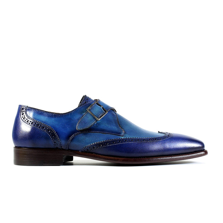 Handmade Monkstrap Blue Moon Shoes