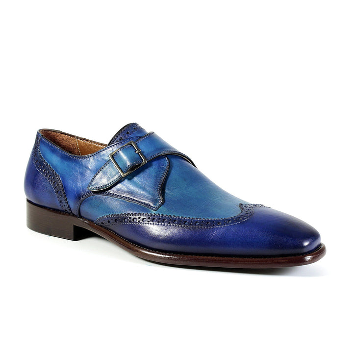 Handmade Monkstrap Blue Moon Shoes