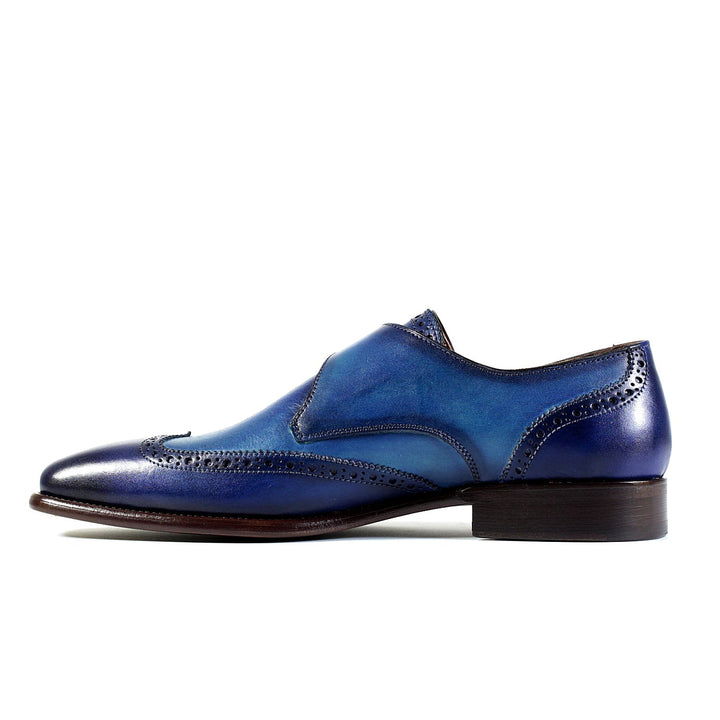 Handmade Monkstrap Blue Moon Shoes