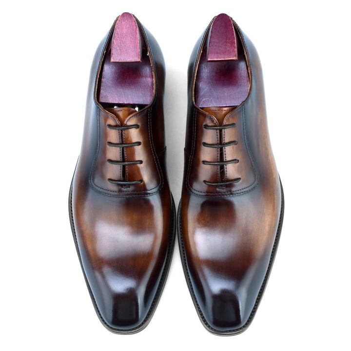 Plain Toe Oxford Leather Shoes