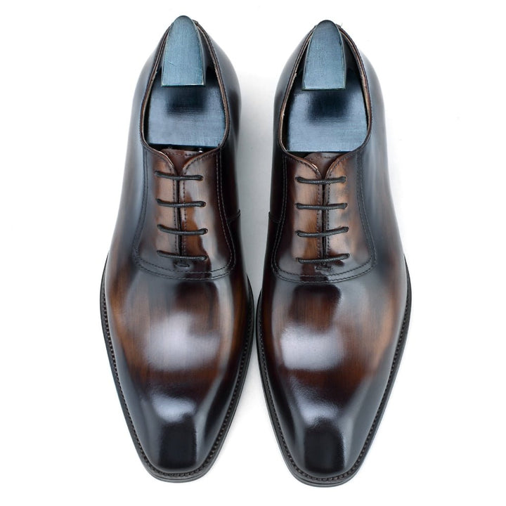 Plain Toe Oxford Leather Shoes