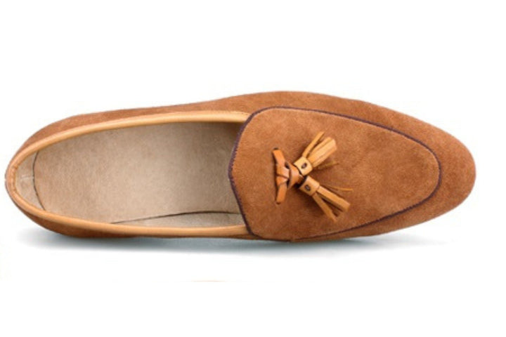 Suede Tassel Loafers