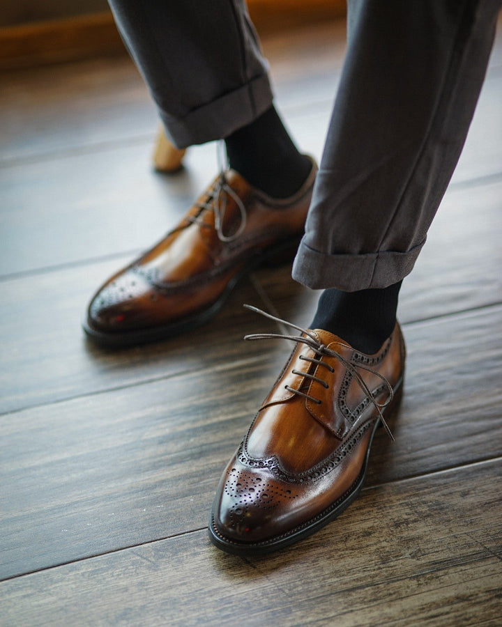 Wholecut Derby Leather Shoes