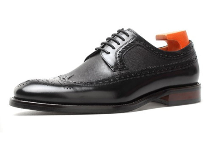 Wingtip Derby Leather Shoes