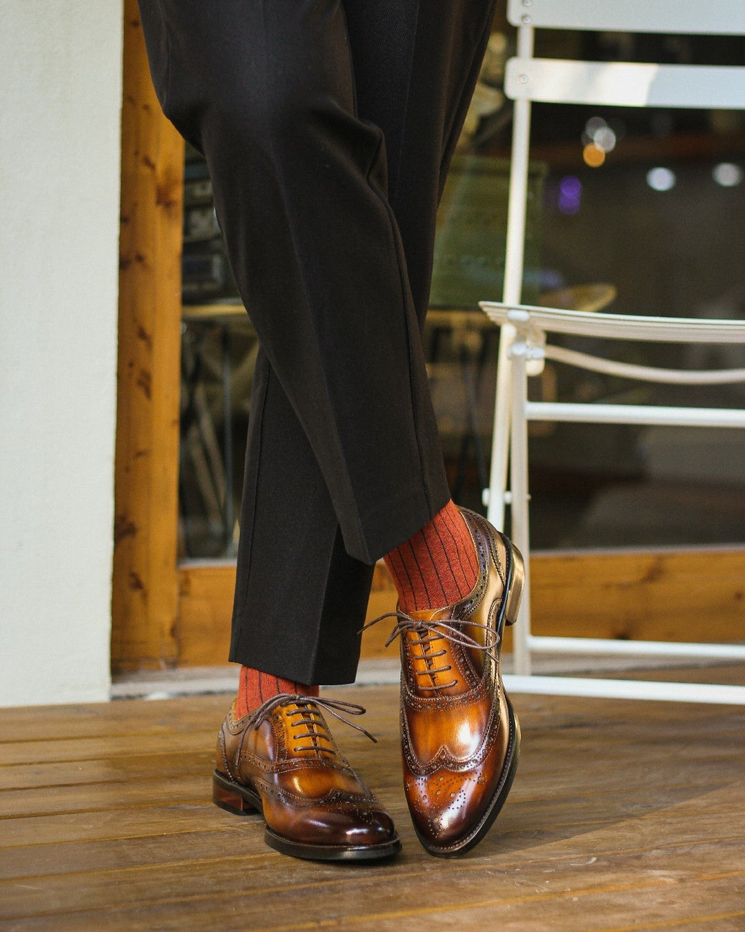 Wingtip Perforated Oxford Shoes