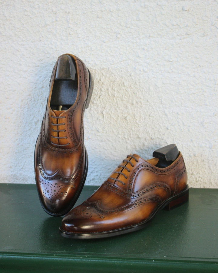 Wingtip Perforated Oxford Shoes