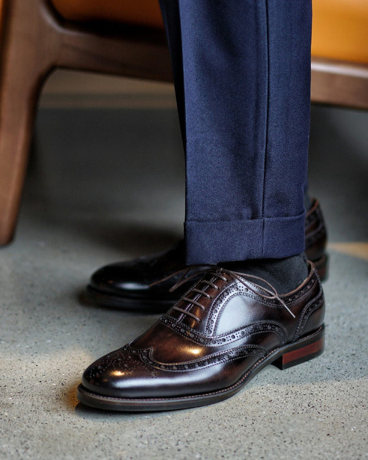 Wingtip Perforated Oxford Shoes