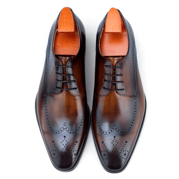 Wingtips Derby Leather Shoes