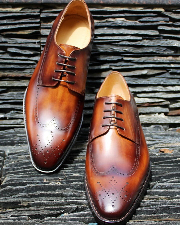 Wingtips Derby Leather Shoes