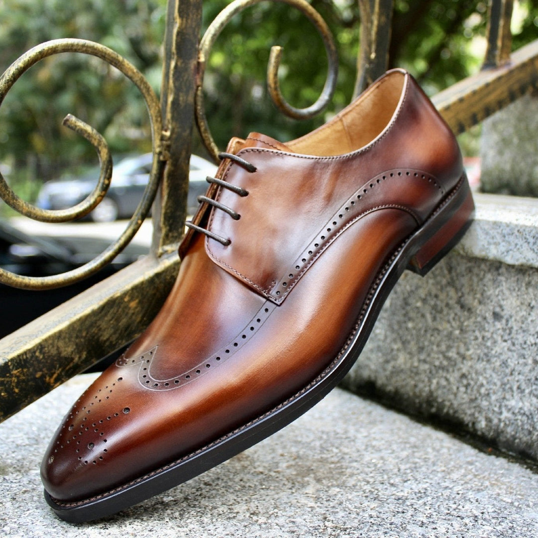 Wingtips Derby Leather Shoes