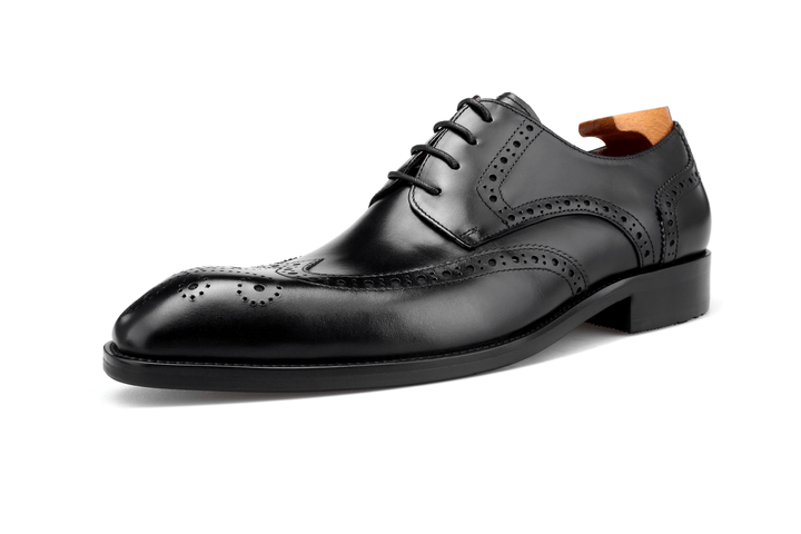 MenStyleWith Wingtips Full Brogue Derby Leather Shoes CS-DH25