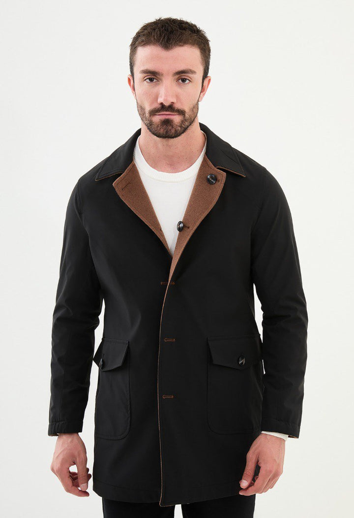 Special Design Slim Fit Camel Coat