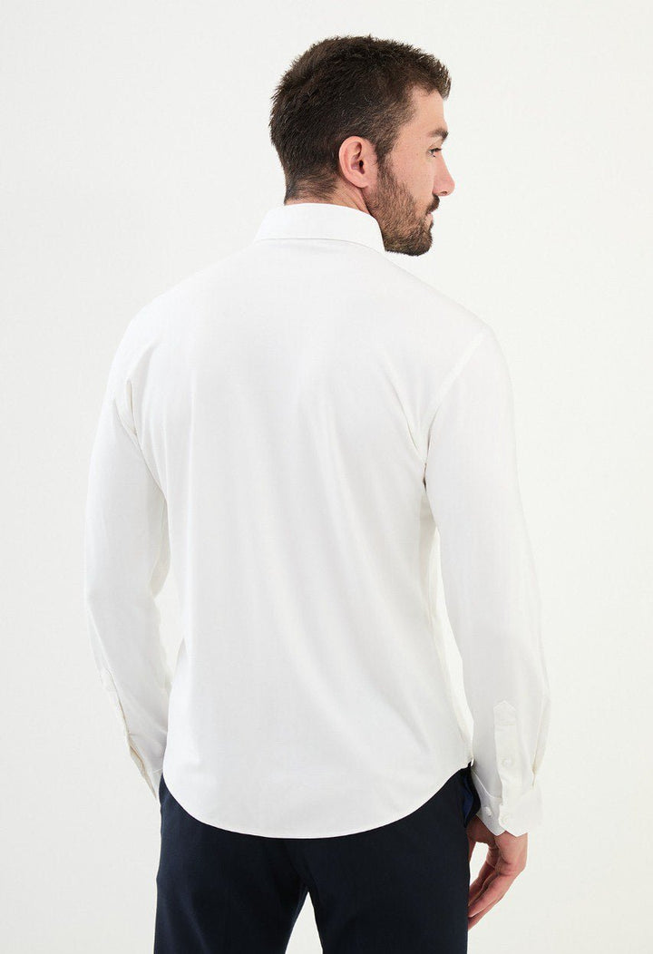 Special Design Slim Fit White Shirt