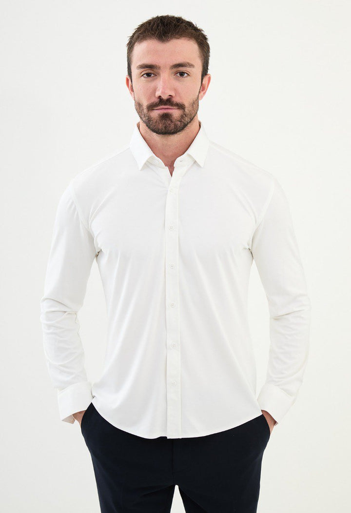 Special Design Slim Fit White Shirt