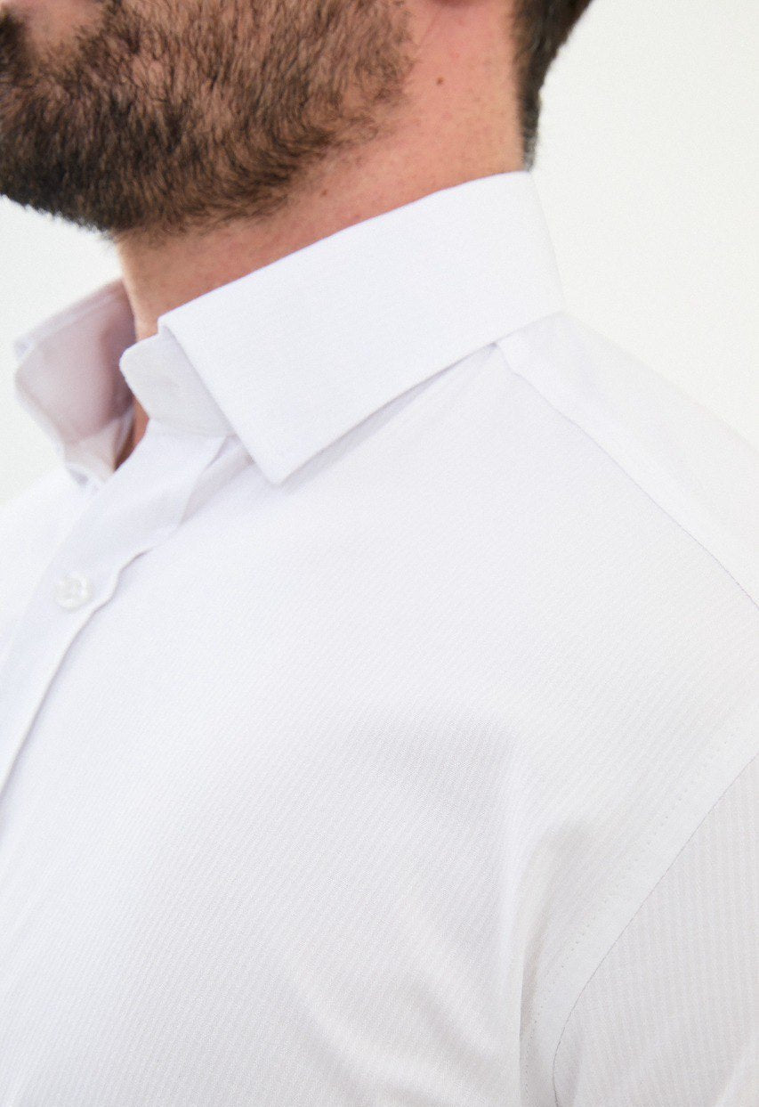 Special Design Slim Fit White Shirt