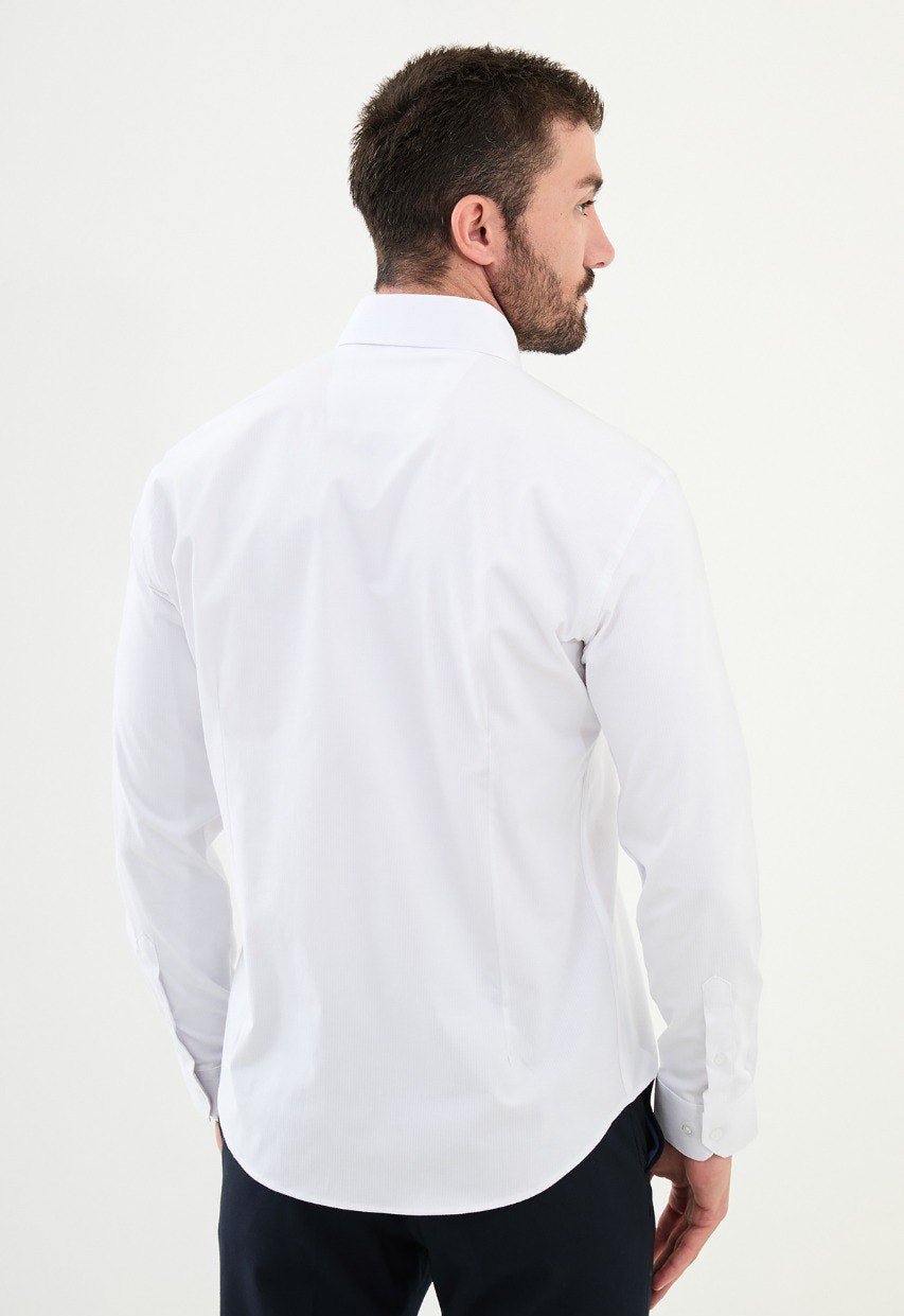 Special Design Slim Fit White Shirt