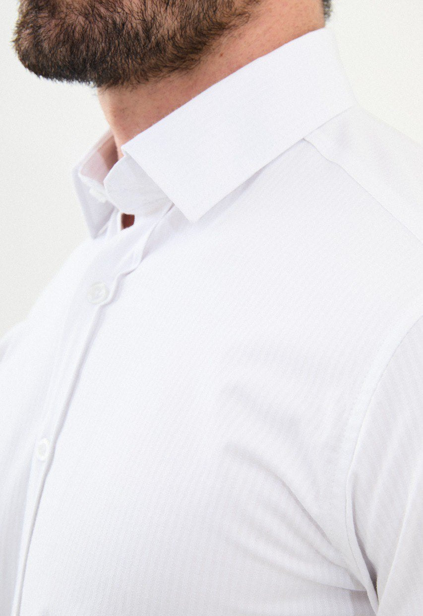 Special Design Slim Fit White Shirt