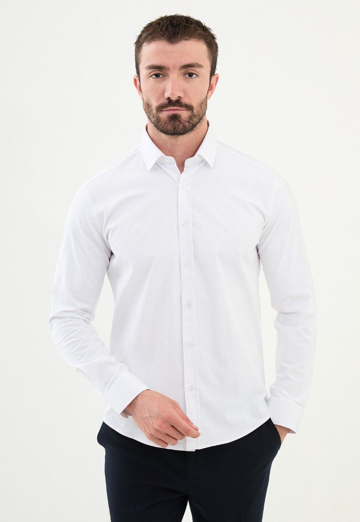 Special Design Slim Fit White Shirt