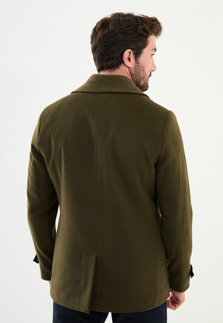 Special Design Slim Fit Khaki Coat