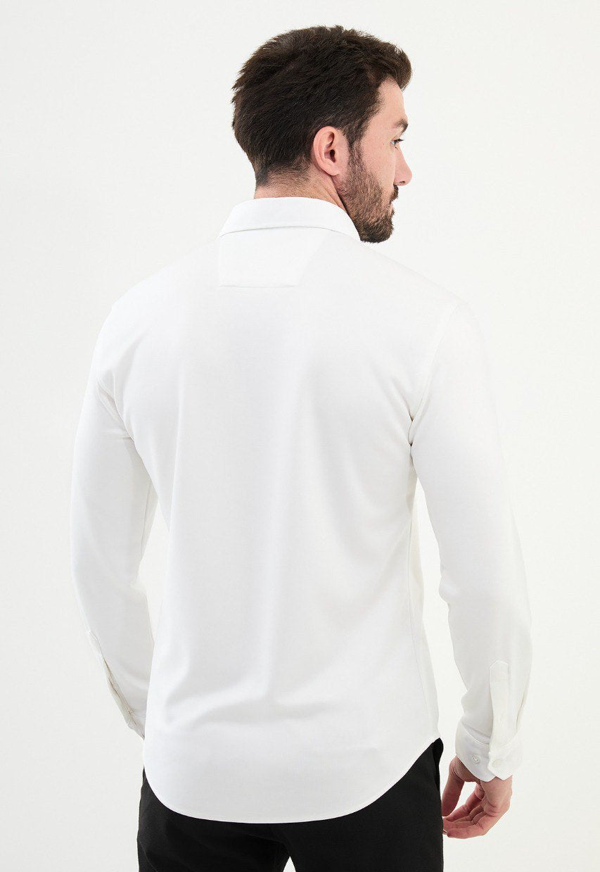 Special Design Slim Fit White Shirt