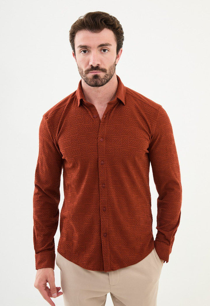 Special Design Slim Fit Tile Shirt