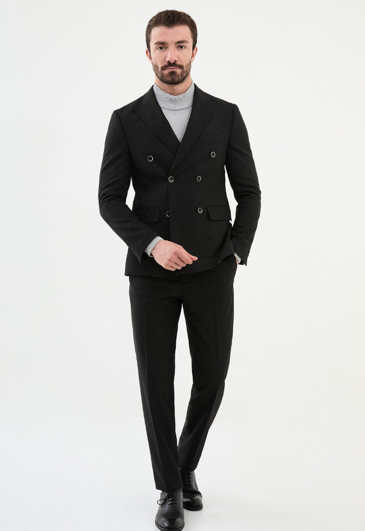 Special Design Slim Fit Suit Black