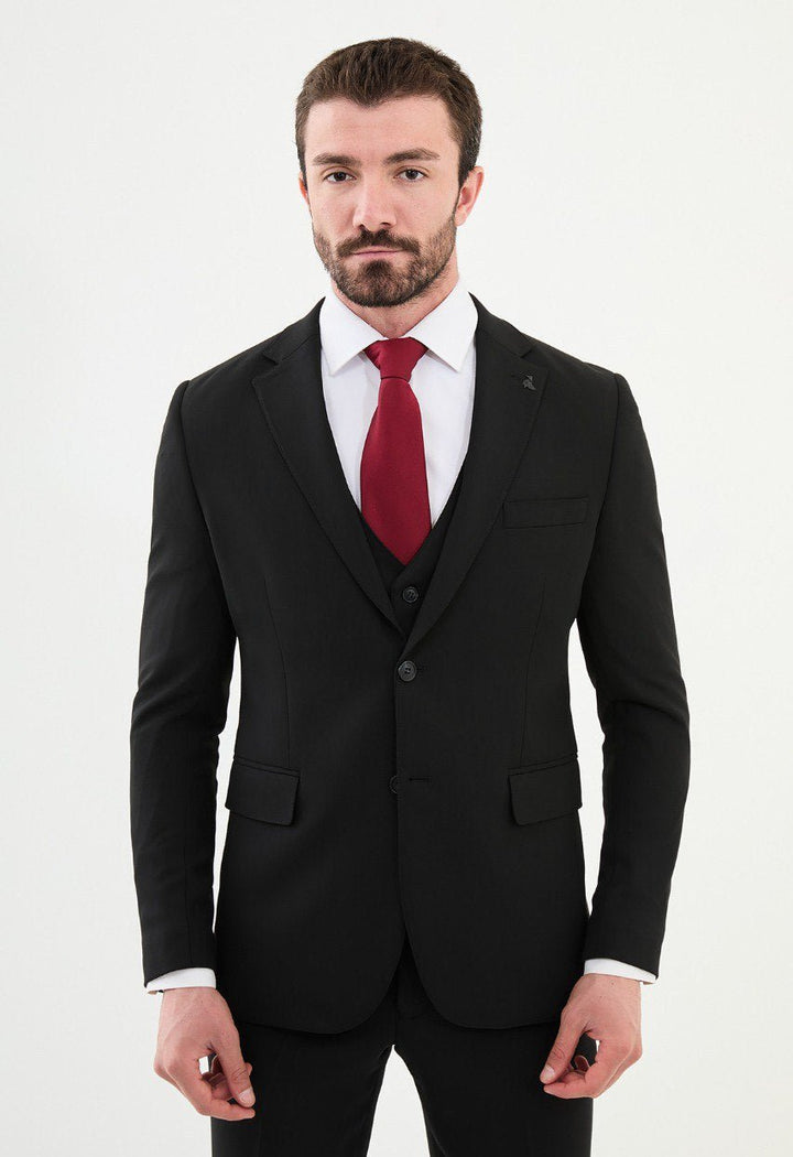 Special Design Slim Fit Suit Black