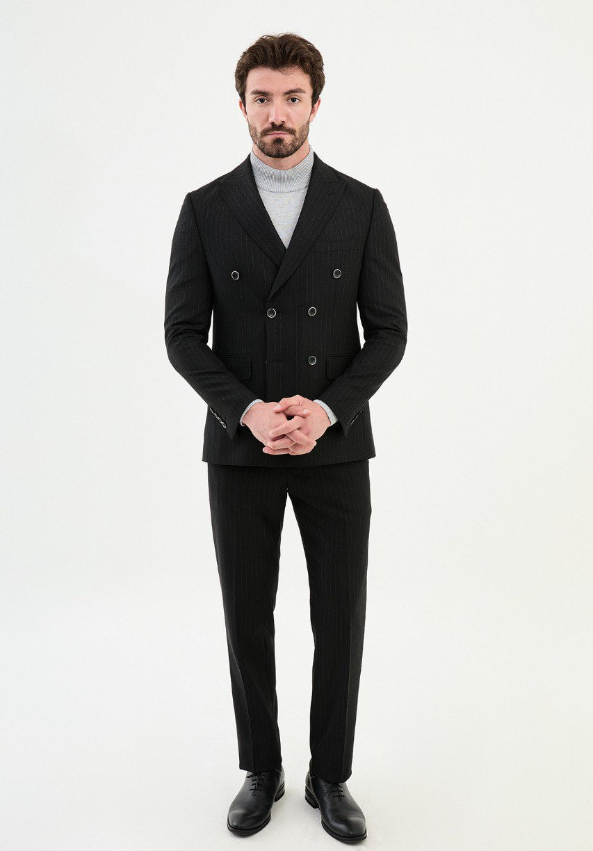 Special Design Slim Fit Suit Black