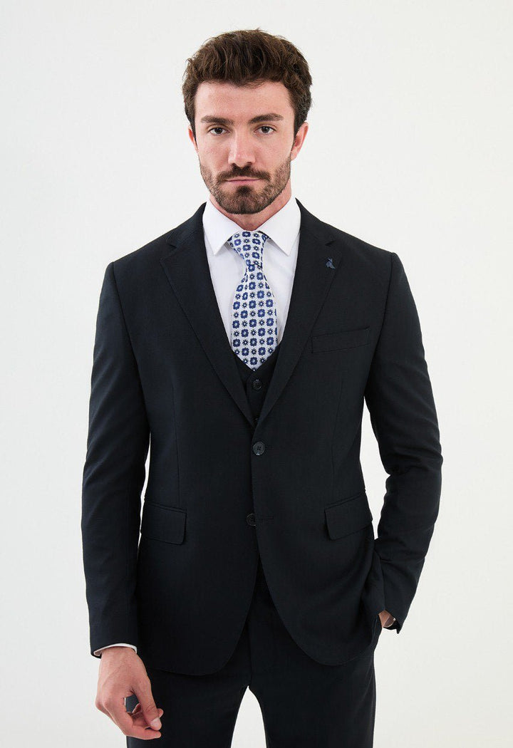 Special Design Slim Fit Suit Dark Blue