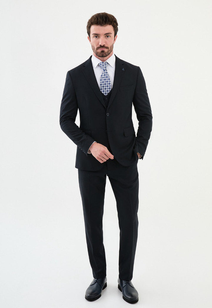 Special Design Slim Fit Suit Dark Blue