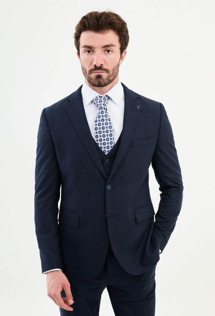 Special Design SlIm Fit Suit Navy Blue