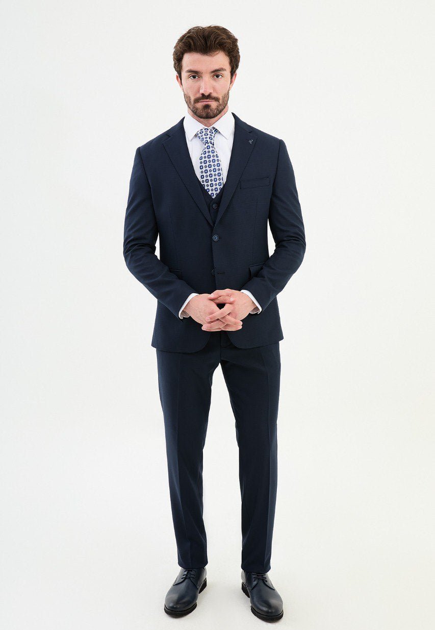 Special Design SlIm Fit Suit Navy Blue