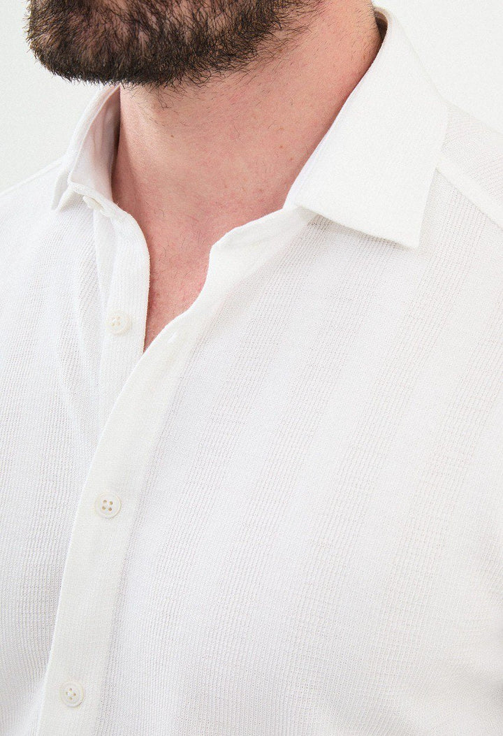 Special Design Slim Fit White Shirt