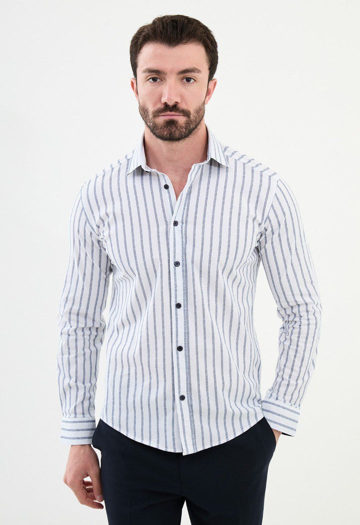 Special Design Slim Fit White Shirt