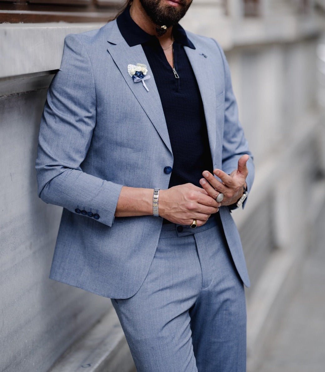 Sports Cut Suit - Indigo