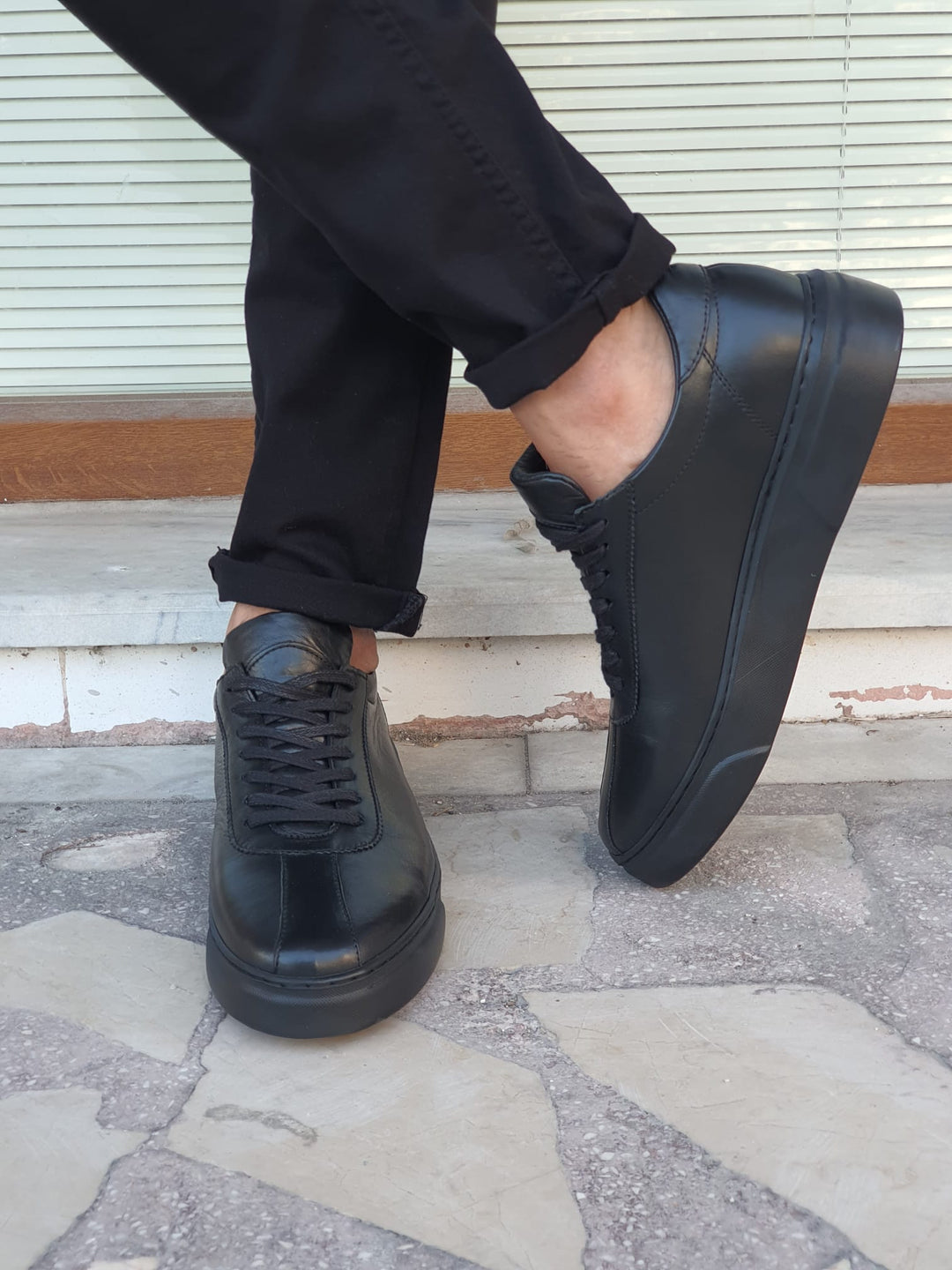 Lucas MenStyleWith Eva Sole Black Leather Shoes - MENSTYLEWITH