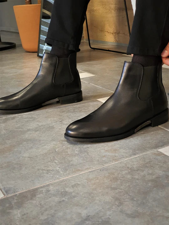 Harrison MenStyleWith Special Edition Black Chelsea Boots - MENSTYLEWITH