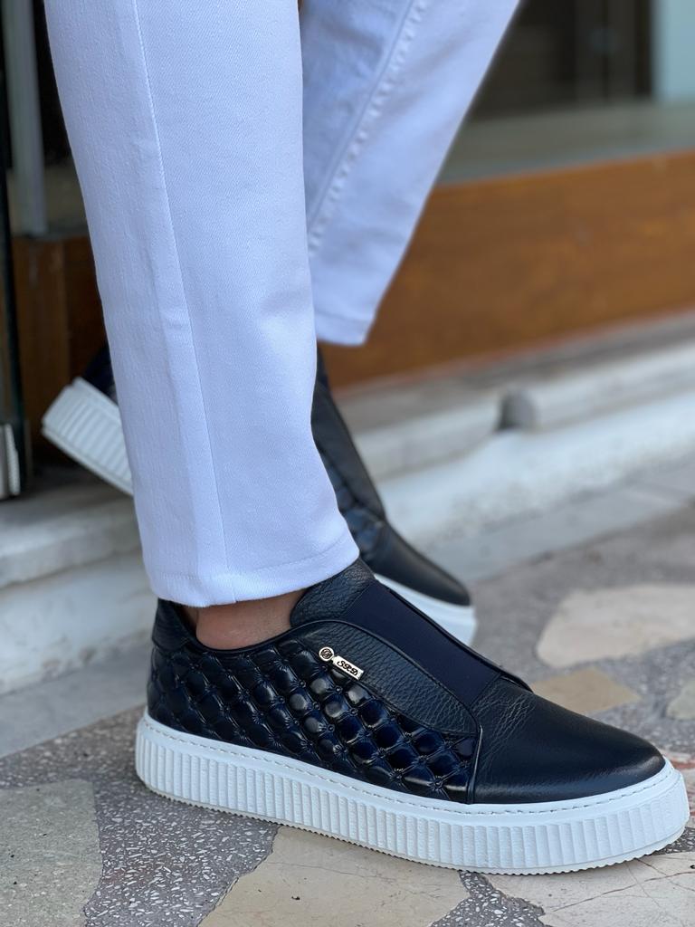 Lars Special Designed Blue Sneakers - MENSTYLEWITH