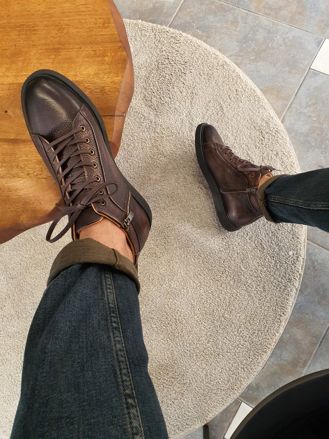 Brett MenStyleWith Brown Sneakers Boots - MenStyleWith