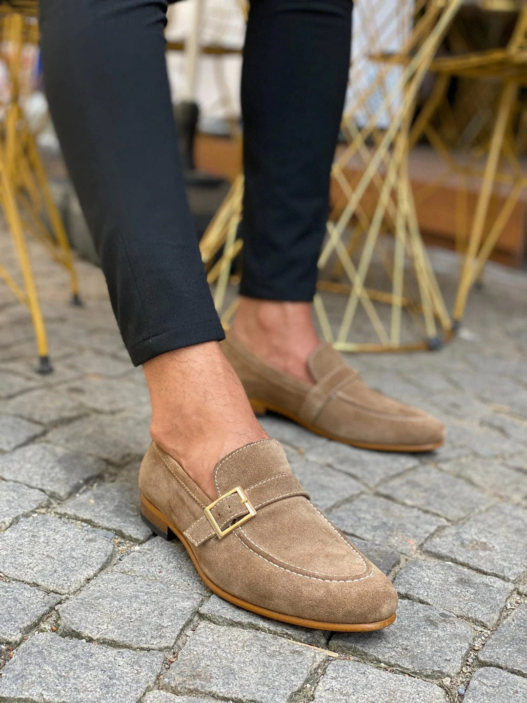 Morris Suede Beige Leather Loafer - MENSTYLEWITH