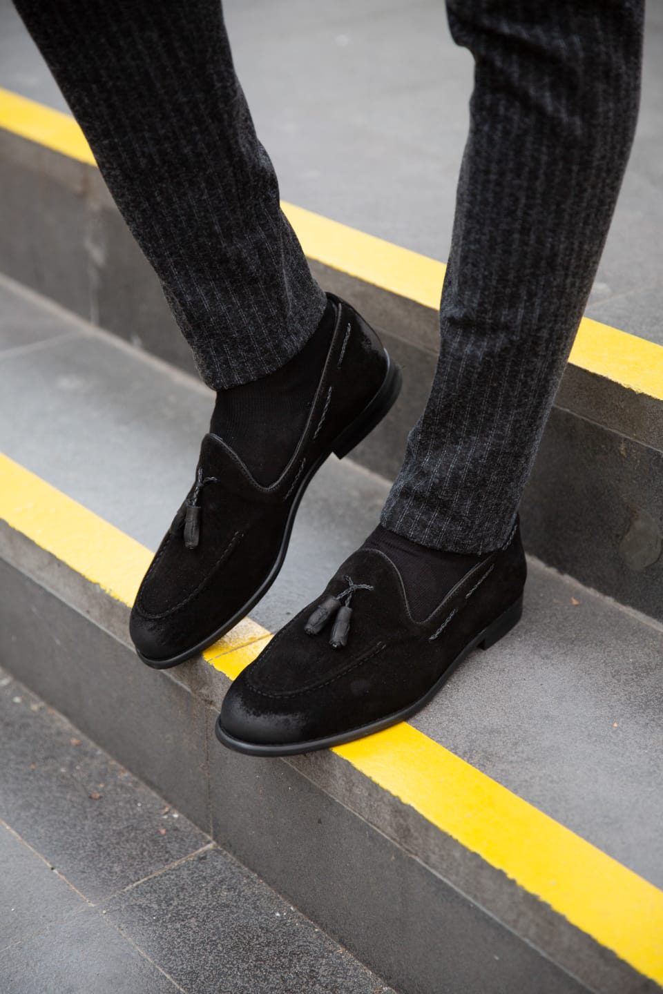 Special Edition MenStyleWith Suede Black Loafers - MenStyleWith