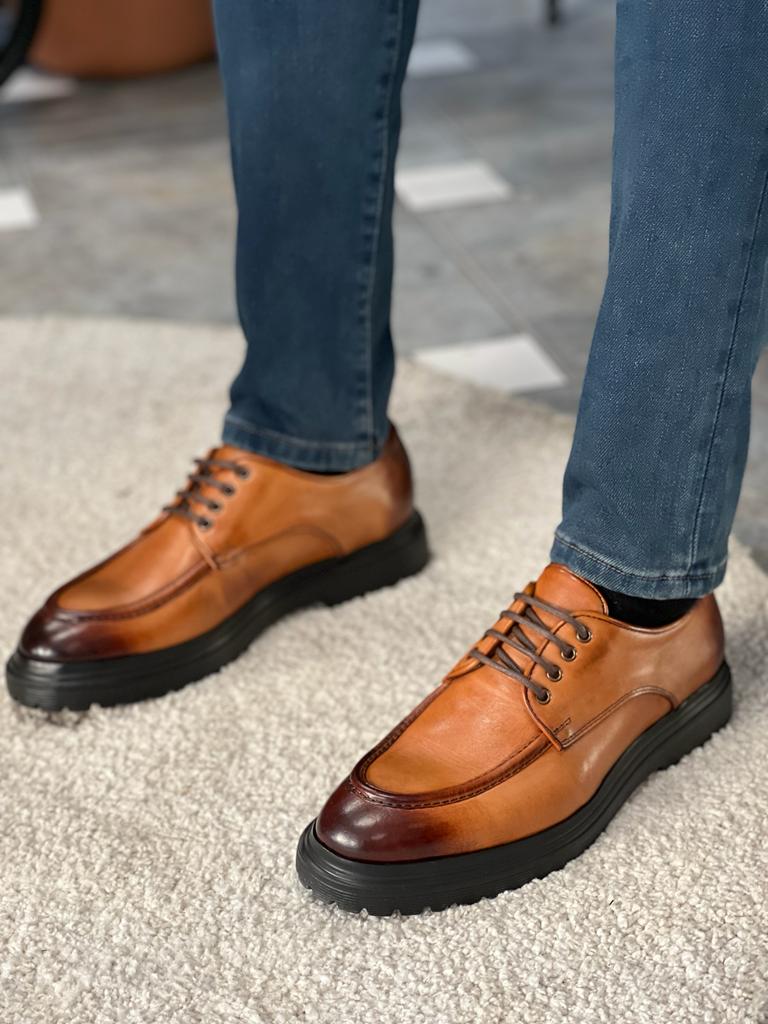 Trent Special Design Eva Sole Camel Shoes - MENSTYLEWITH