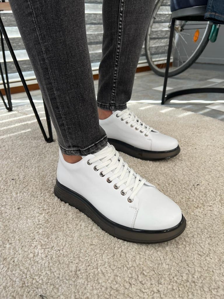Morrison Special Sole White Lace Up Sneakers - MenStyleWith