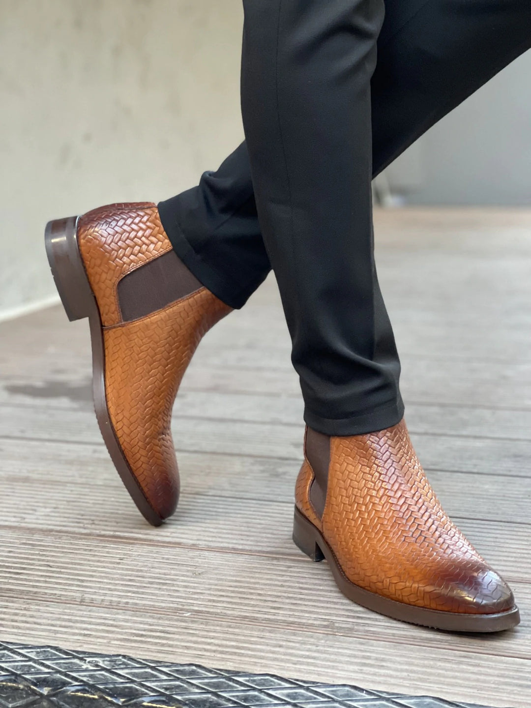 Morris Staw Detailed Brown Leather Shoes - MENSTYLEWITH